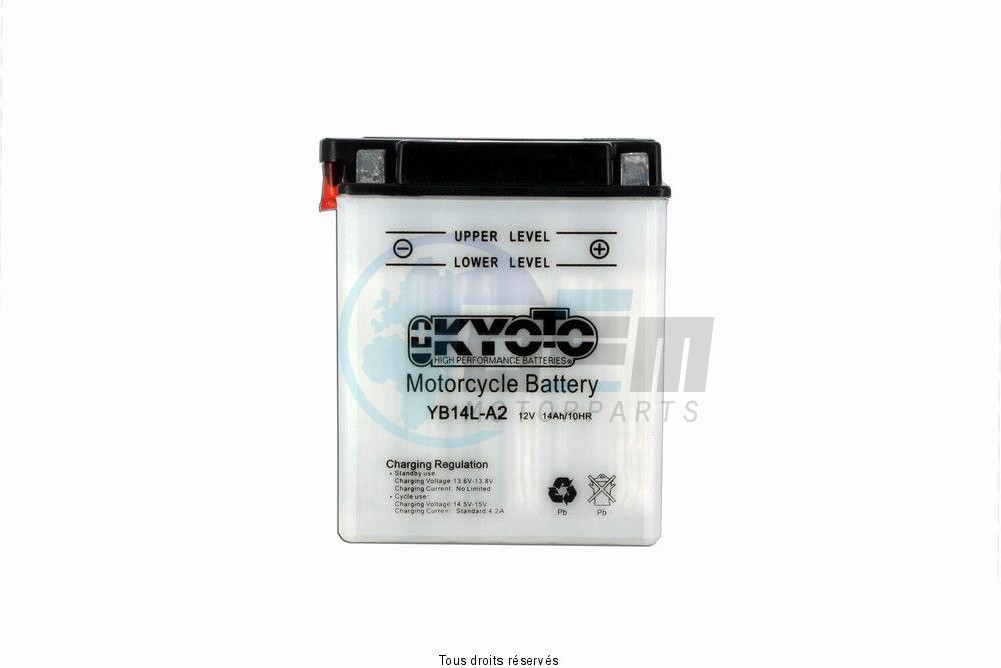 Product image: Kyoto - 712142 - Battery Yb14l-a2 L 135mm  W 91mm  H 167mm 12v 14ah Acid 0,87l  0
