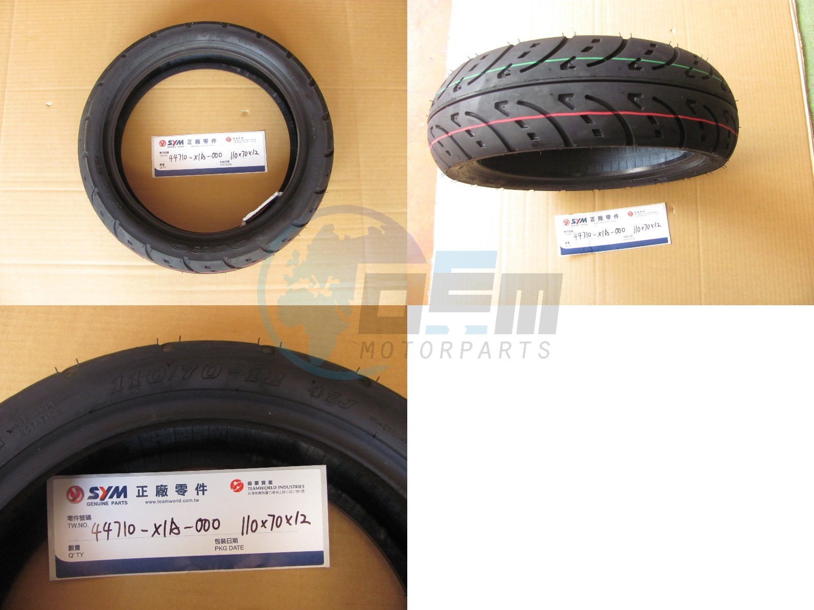 Product image: Sym - 44710-X1A-000 - FR. TIRE ASSY  0