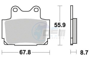 Product image: Ferodo - FDB386EF - Brakepad Organic Eco-Friction suitable for road use 