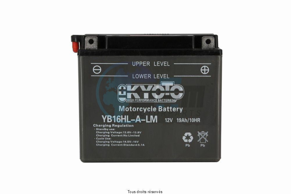 Product image: Kyoto - 712160 - Battery Yb16hl-a-Lm L 176mm  W 101mm  H 156mm 12v 19ah Acid 1,2l  1