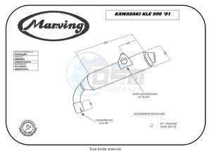 Product image: Marving - 01KA53 - Silencer  AMACAL KLE 500 91 Approved Ø100 Chrome Cover Alu 