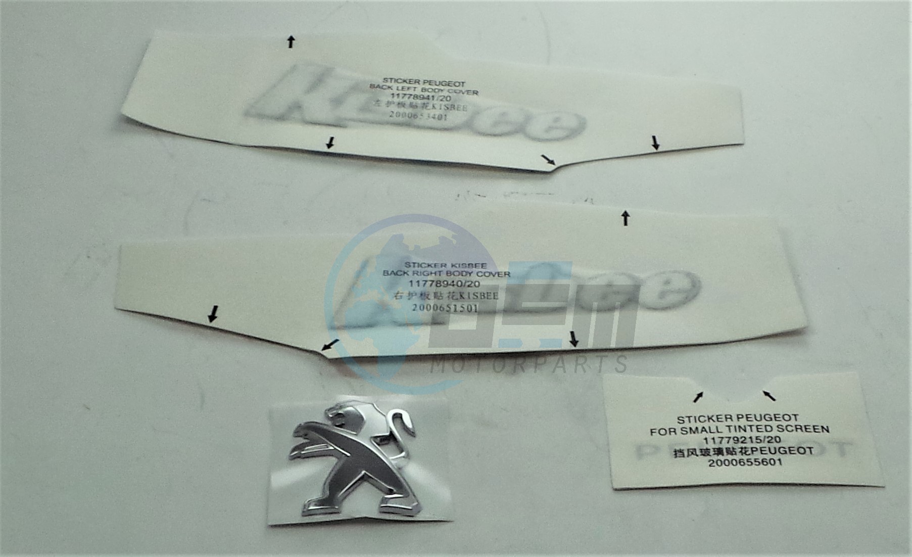 Product image: Peugeot - 802459 - SET OF DECAL  0
