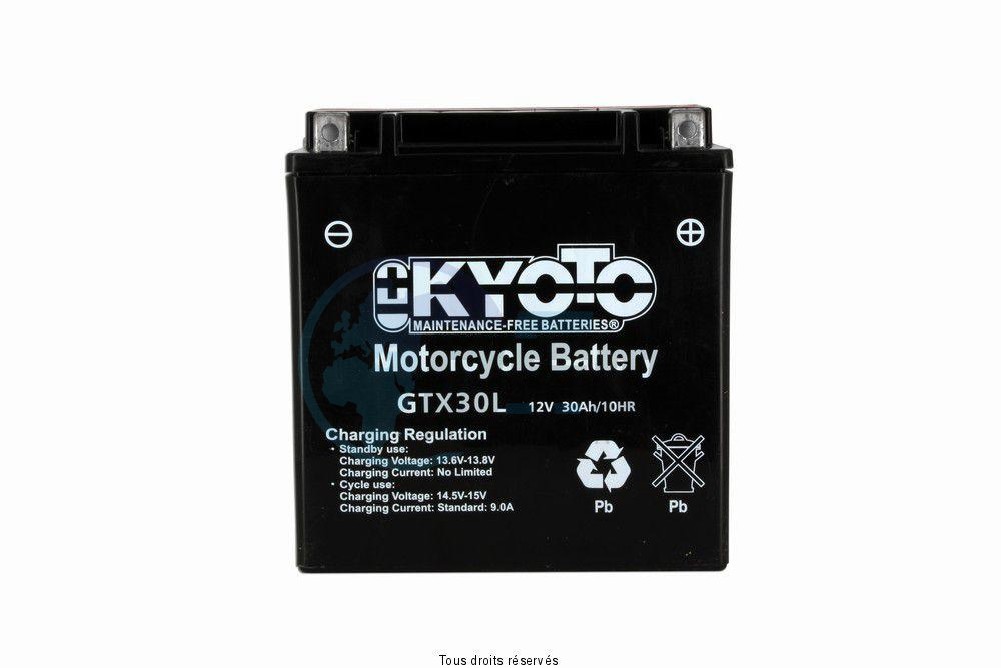 Product image: Kyoto - 712343 - Battery Yix30l - Ss Entr. AGM L 166mm  W  126mm  H 175mm 12v 30ah  1