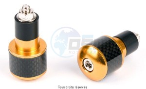 Product image: Sifam - EMBOU62 - Bar ends Ronds Ø17 Black/Carbon Yellow   