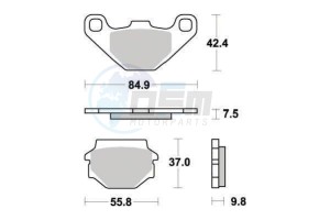 Product image: Ferodo - FDB314EF - Brakepad Organic Eco-Friction suitable for road use 