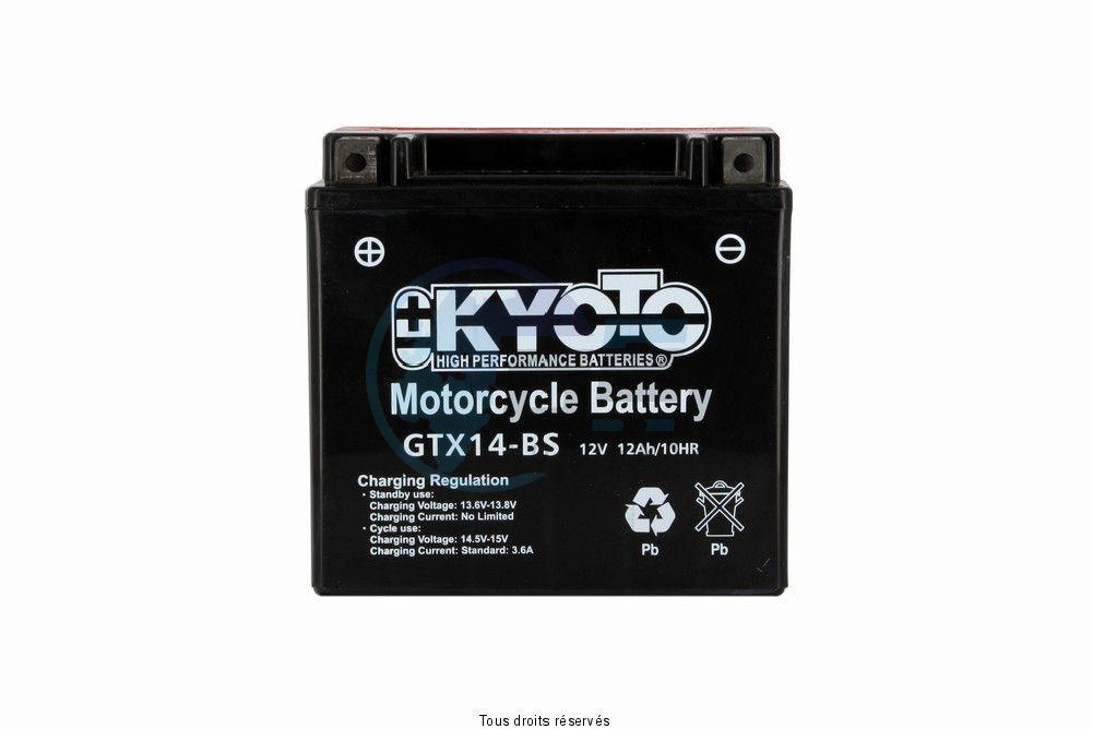 Product image: Kyoto - 712140 - Battery Ytx14-bs - Ss Entr. Aci L 150mm  W 87mm  H 147mm 12v 12ah Acid 0,69l  0
