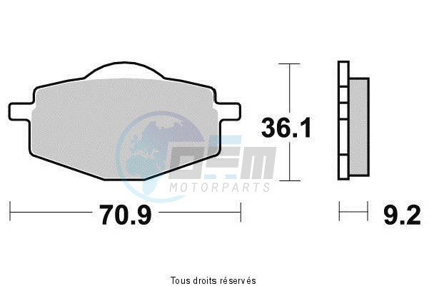 Product image: Kyoto - S1081 - Brake Pad Kyoto Semi-Metal   S1081  1