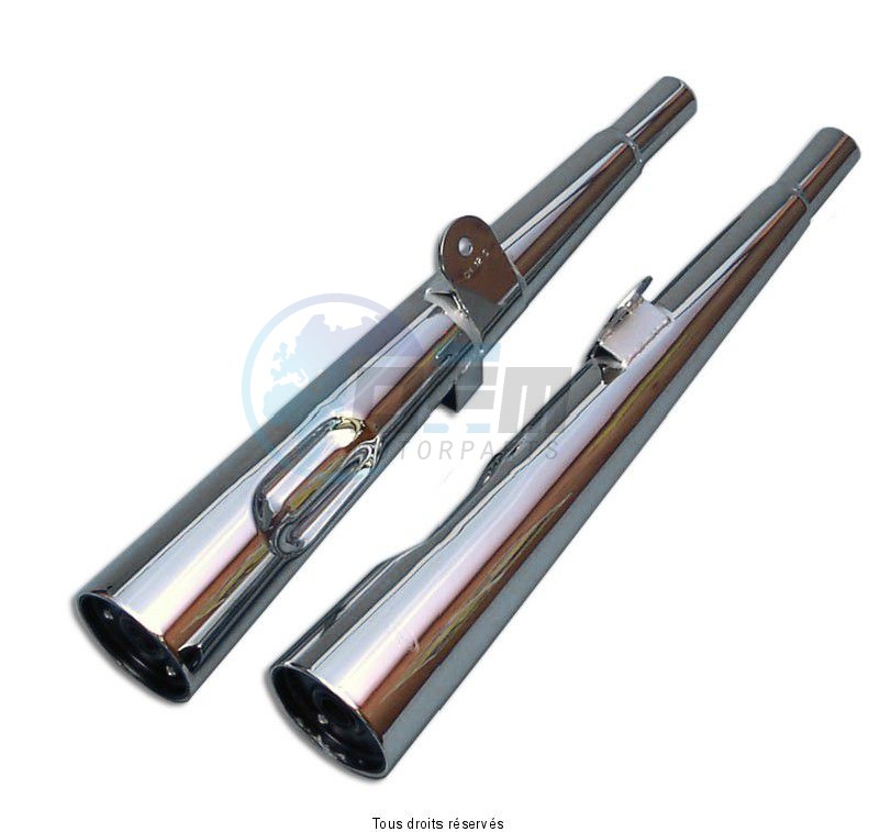 Product image: Marving - 01H125 - Silencer  MARVI CB 250/400 N Approved - Sold as 1 pair Chrome   0