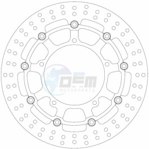 Product image: Ferodo - FMD0281RX - Brake Disc Floating YAMAHA - Approval TÜV 