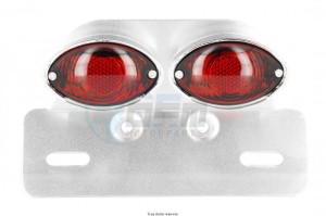Product image: Kyoto - PHR2006 - Taillight Oval with ground plate Double lights Oval  Dimensions : 7 x 4 cm  