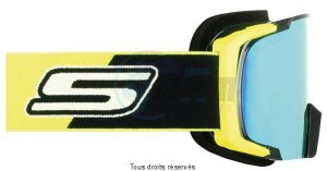 Product image: S-Line - GOGGLECROS40 - Goggles MX Cross SCRUB Yellow /Black  strap Yellow /Black S White, Screen Iridium DorÃ© 