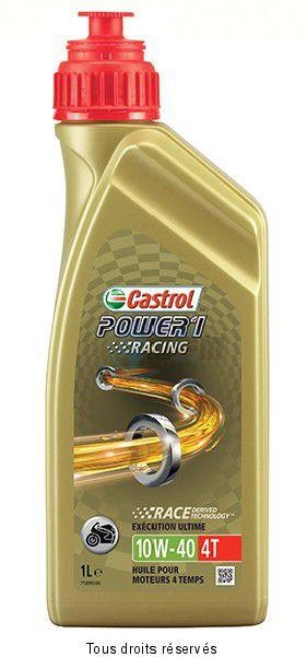 Product image: Castrol - CAST14C04C - Oil 4T Racing 10W40 POWER1 1L - Full Synthetic  0