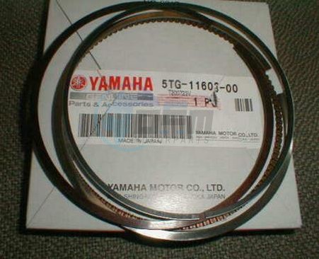 Product image: Yamaha - 5TG116030000 - PISTON RING SET (STD)  0