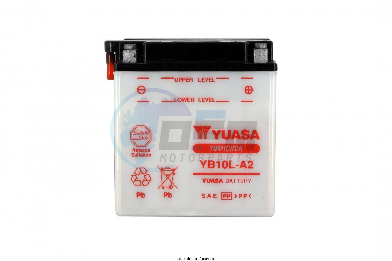 Product image: Yuasa - 812102 - Battery Yb10l-a2 L 136mm  W 91mm  H 146mm 12v 11ah  1