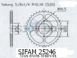 Product image: Sifam - 25246CZ34 - Tandwiel Achter Eton 150 Yukon  0