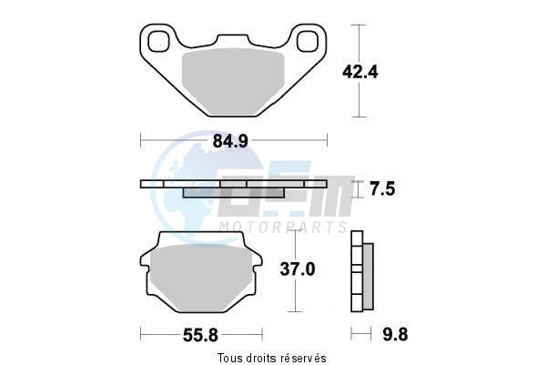 Product image: Vesrah - VD425JL - Brake Pad Vesrah Sinter Metal      VD425JL  0