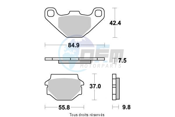 Product image: Vesrah - VD425JL - Brake Pad Vesrah Sinter Metal      VD425JL  1