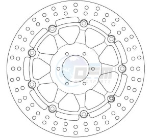 Product image: Ferodo - FMD0121RX - Brake Disc Floating YAMAHA - Approval TÜV 