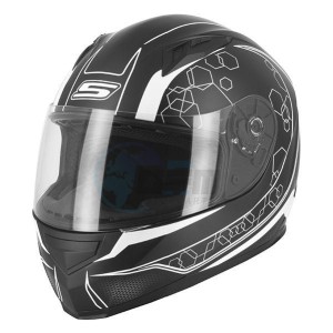 Product image: S-Line - IAP1G1204 - Helmet Full Face S448 APEX GRAPHIC - Black Mat/White - Size L 