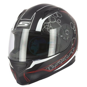 Product image: S-Line - IAP1G1302 - Helmet Full Face S448 APEX GRAPHIC - Black Mat/Red - Size S 