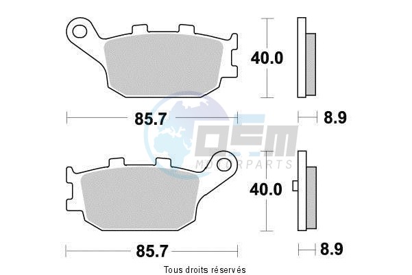 Product image: Sifam - S1169N - Brake Pad Sifam Sinter Metal   S1169N  1