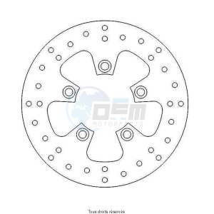Product image: Sifam - DIS1244 - Brake Disc Piaggio Ø260x140x125,5  Mounting holes 5xØ6,5 Disk Thickness 4 