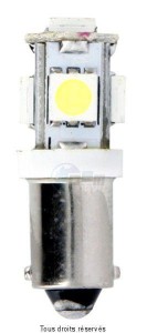 Product image: Sifam - PLA7046 - Pair T8.5/T10 - 5 Leds BA9S 5050 SMD BLISTER with 2 Light bulbs 