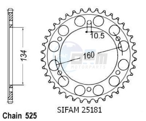 Product image: Esjot - 50-29026-46 - Chainwheel Steel Honda - 525 - 46 Teeth -  Identical to JTR1307 - Made in Germany 