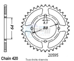 Product image: Sifam - 20595CZ32 - Chain wheel rear Chappy 50/80 85-96 Pw 80 83-97 Type 420/Z32 