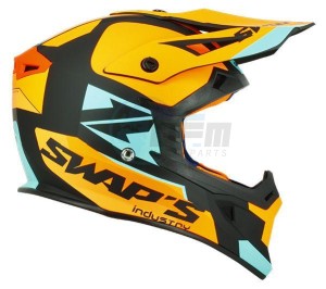 Product image: Swaps - CSW7G5104 - Helmet Cross BLUR S818 - Black/Orange/Blue Mat - Size L 