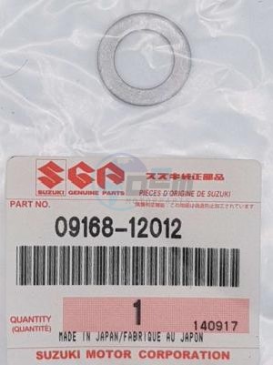 Product image: Suzuki - 09168-12012 - GASKET  0