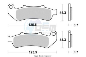 Product image: Vesrah - VD164JL - Brake Pad Vesrah Sinter Metal      VD164JL 