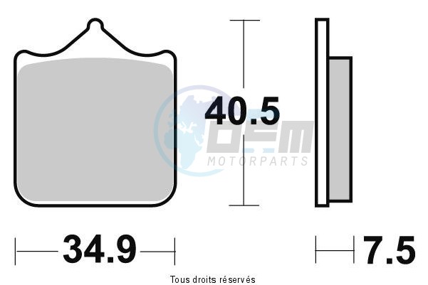 Product image: Sifam - S1999N - Brake Pad Sifam Sinter Metal   For 1 disc, 4 pads  1