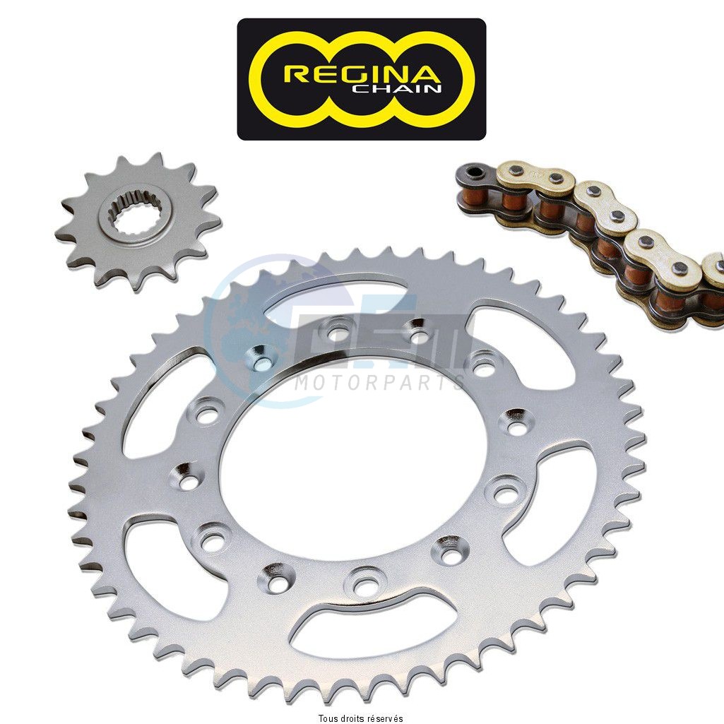 Product image: Regina - 95A005011-ORO - Chain Kit Aprilia 50 Mx Sm Chain Standard year 02 03 Kit 12 50 Type 420  0