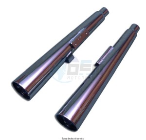 Product image: Marving - 01H2056 - Silencer  MARVI CM 400 C CUSTOM Approved - Sold as 1 pair Chrome  