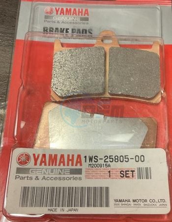 Product image: Yamaha - 1WS258050000 - BRAKE PAD KIT  0