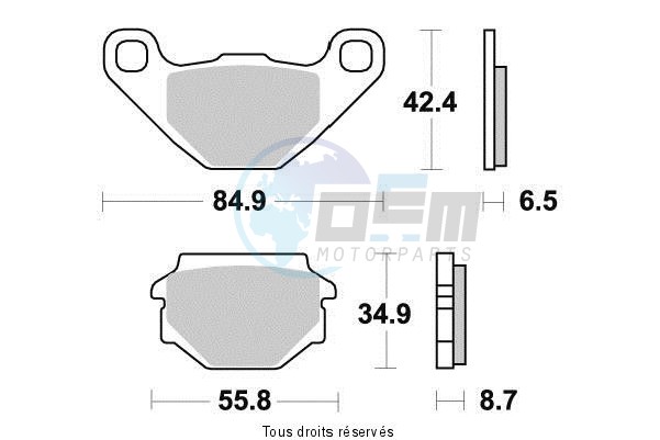 Product image: Sifam - S1805N - Brake Pad Sifam Sinter Metal   S1805N  1