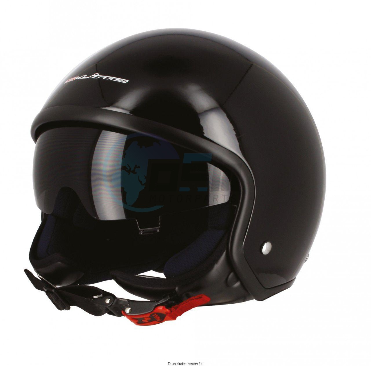 Product image: S-Line - AVJET013 - Jet Helmet S701 Black Brilliant M Visor Smoke    0