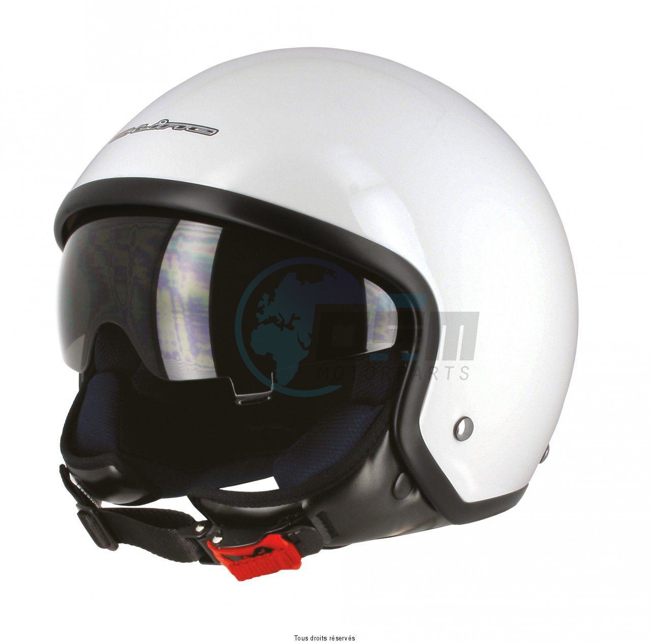 Product image: S-Line - AVJET172 - Jet Helmet S701 White Brilliant S Visor Smoke    0