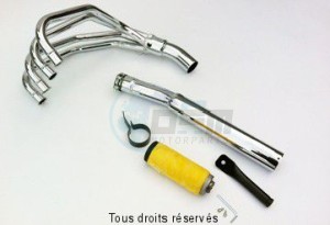 Product image: Marving - 01H21 - Exhaust 4/1 RACING CB 500 FOUR Complete exhaust pipe  Not Approvede Exhaust Damper Chrome  