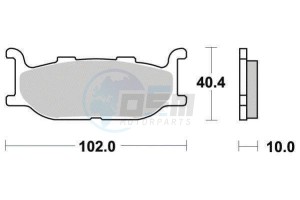 Product image: Ferodo - FDB781EF - Brakepad Organic Eco-Friction suitable for road use 