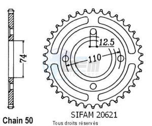 Product image: Sifam - 20621CZ36 - Chain wheel rear Xs 400 Se 80-81   Type 530/Z36 