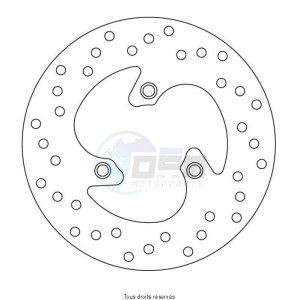 Product image: Sifam - DIS1134W - Brake Disc Peugeot  Ø190x80x58,5  Mounting holes 3xØ8,5 Disk Thickness 4 