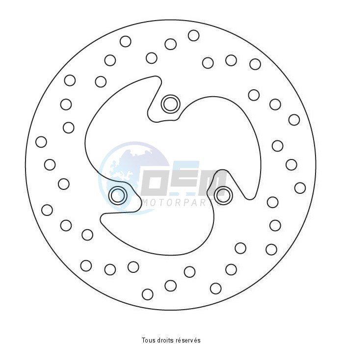 Product image: Sifam - DIS1134W - Brake Disc Peugeot  Ø190x80x58,5  Mounting holes 3xØ8,5 Disk Thickness 4  0