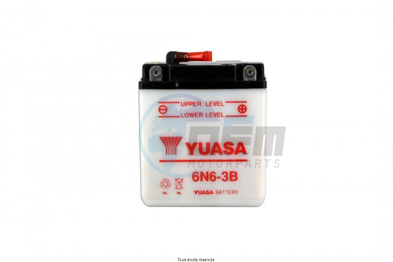 Product image: Yuasa - 806064 - Battery 6n6-3b L 99mm  W 57mm  H 110mm 6v 6ah  0