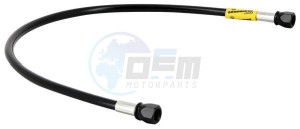 Product image: Goodridge - GDB500BK - Brakehose 500mm - with black lining and connectors 