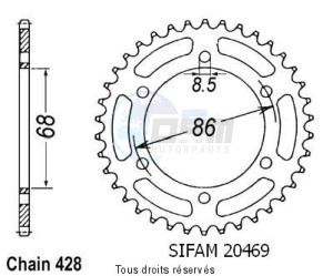 Product image: Sifam - 20469CZ36 - Chain wheel rear Rear 125 84-87   Type 428/Z36 