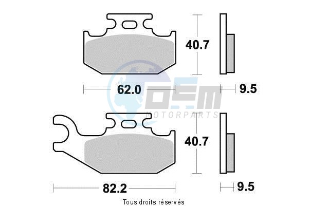 Product image: Kyoto - S1979 - Brake Pad Kyoto Semi-Metal   S1979  1