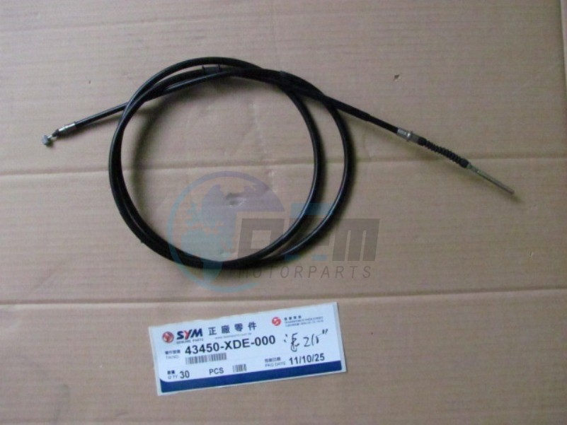 Product image: Sym - 43450-XDE-000 - RR.BRAKE CABLE  0