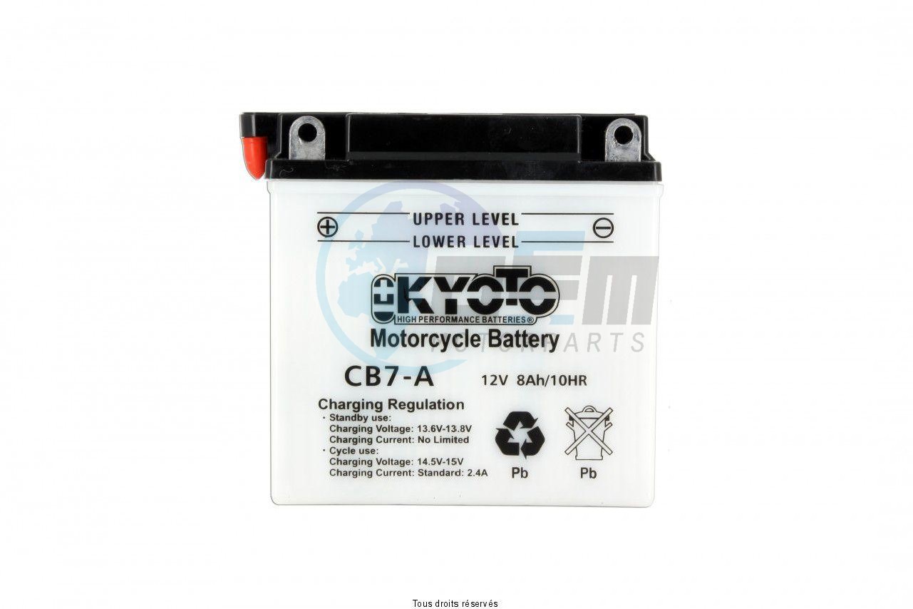 Product image: Kyoto - 712071 - Battery Yb7-a   L 137mm  W 76mm  H 134mm 12v 8ah Acid 0,6l  1